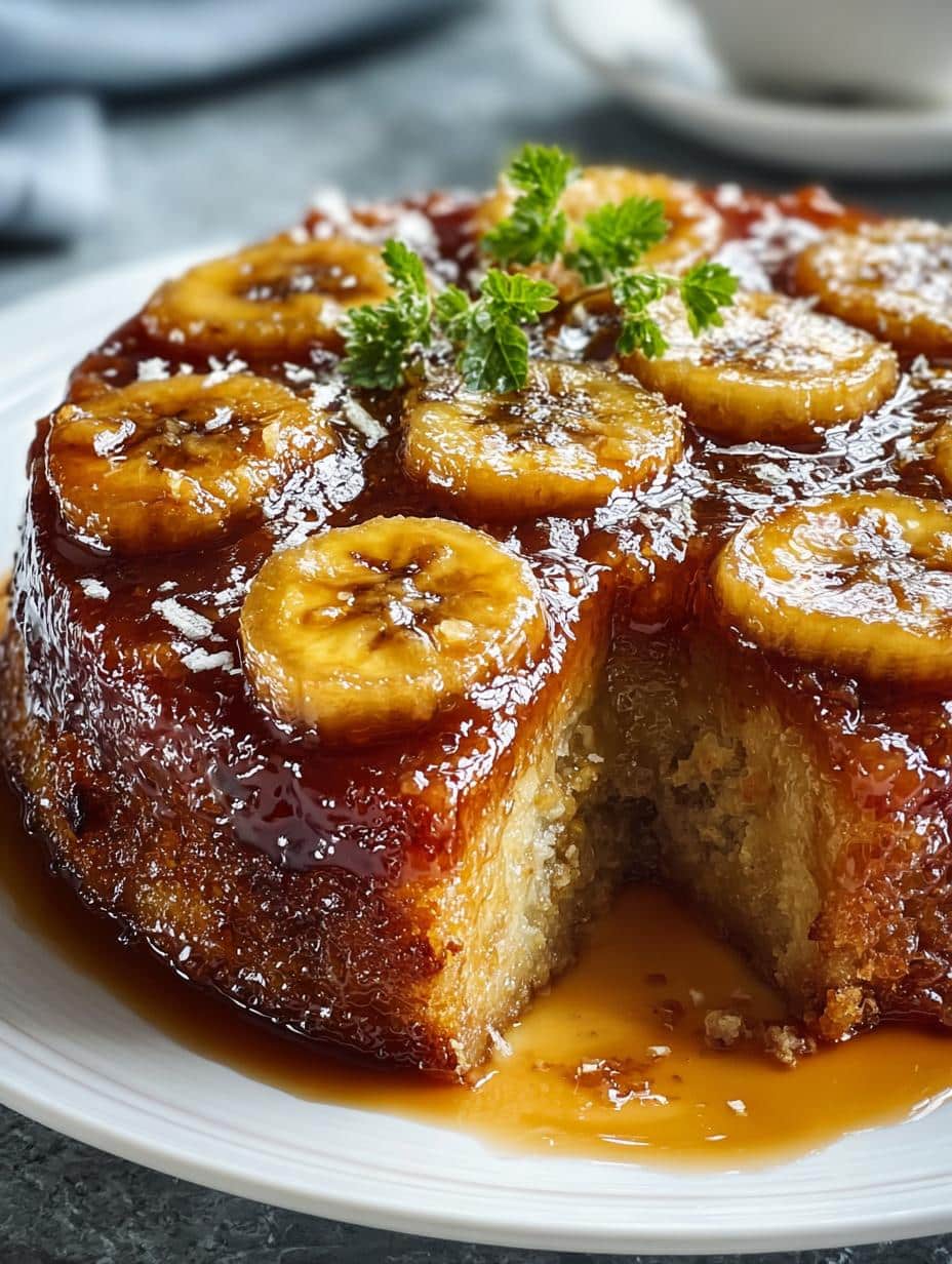Irresistible Caramelized Banana Upside Down Cake Recipe - Caramelized Banana Upside Down - main visual representation