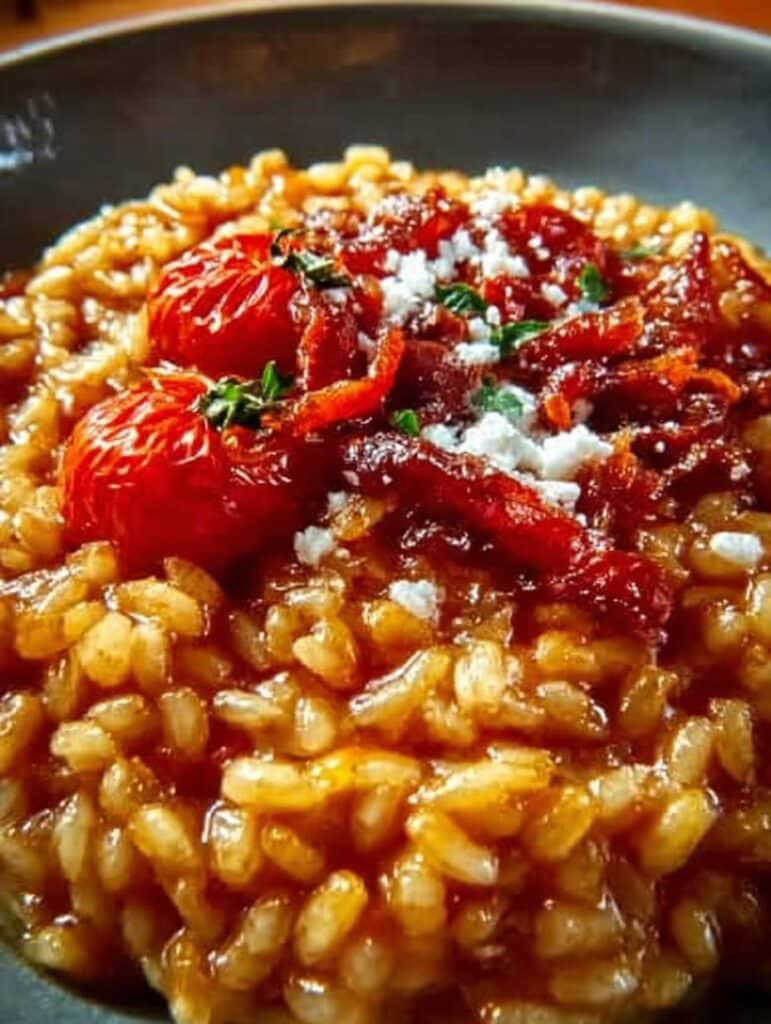 Caramelized Onion Tomato Risotto
