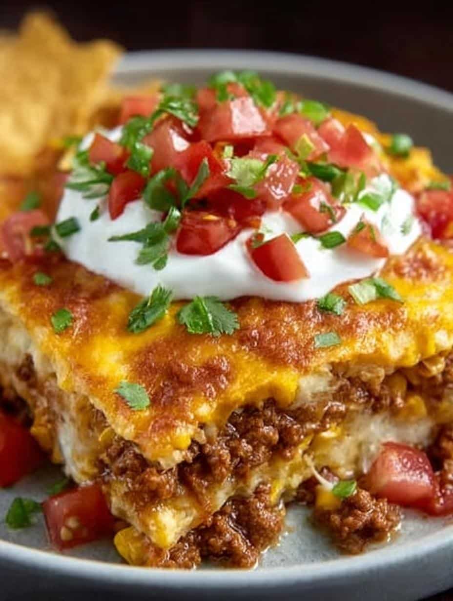 Delicious Cheesy Walking Taco Casserole for Dinner - Cheesy Walking Taco Casserole - main visual representation