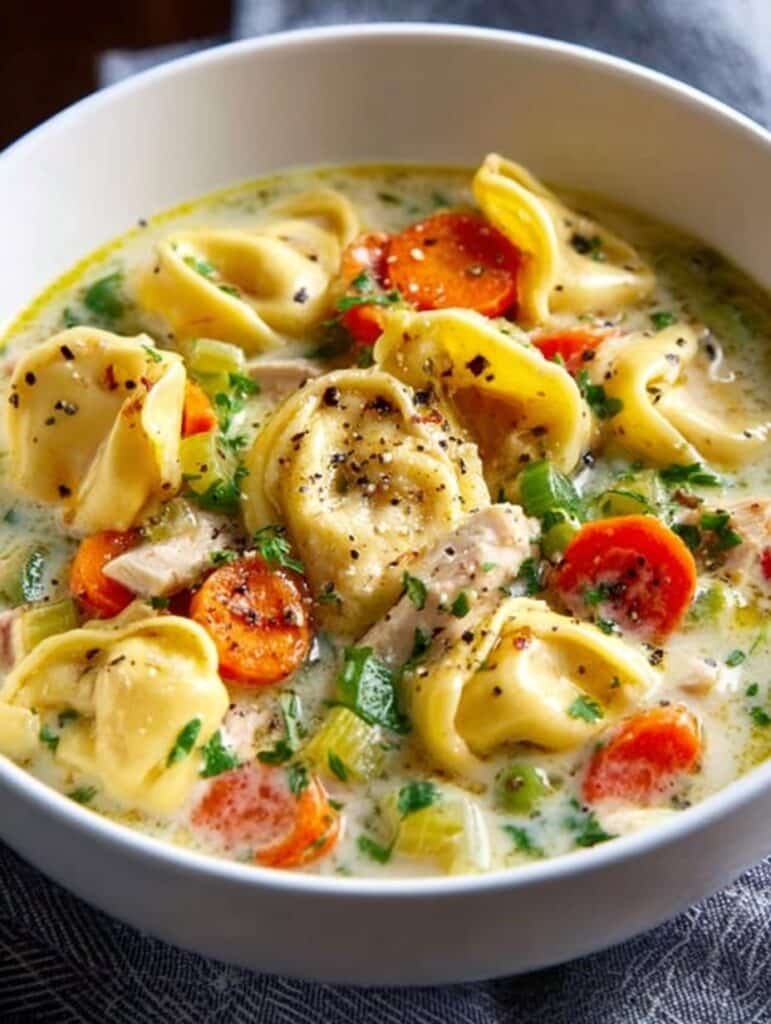 Creamy Chicken Tortellini Soup