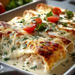 Creamy White Chicken Enchiladas