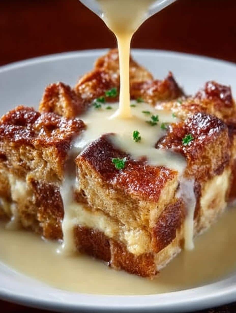 Creole Bread Pudding with Heavenly Whiskey Sauce - Creole Bread Pudding with - additional detail