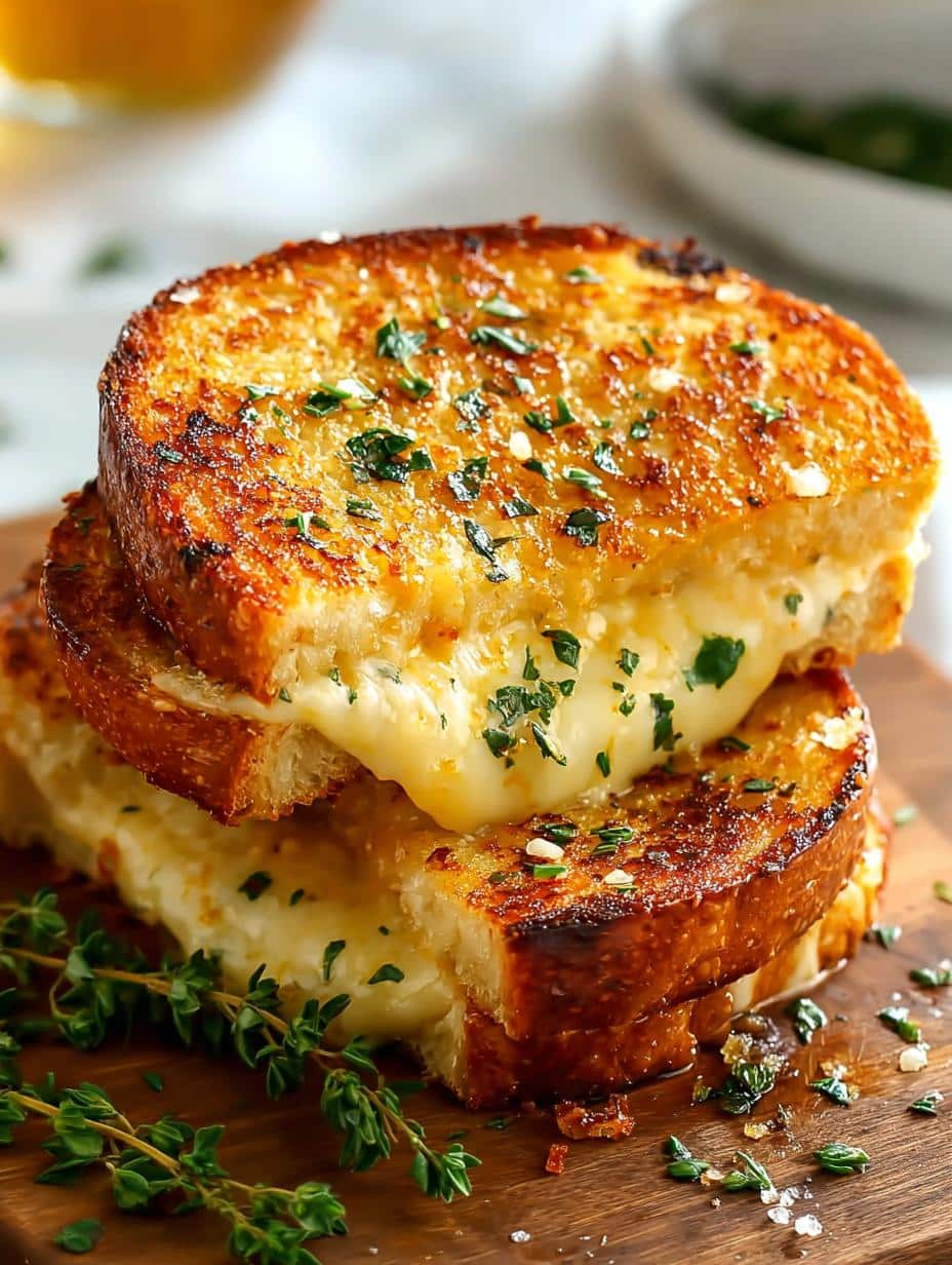 Ultimate Garlic Bread Grilled Cheese You’ll Adore - Garlic Bread Grilled Cheese - additional detail