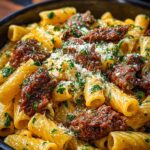 Garlic Butter Beef Pasta
