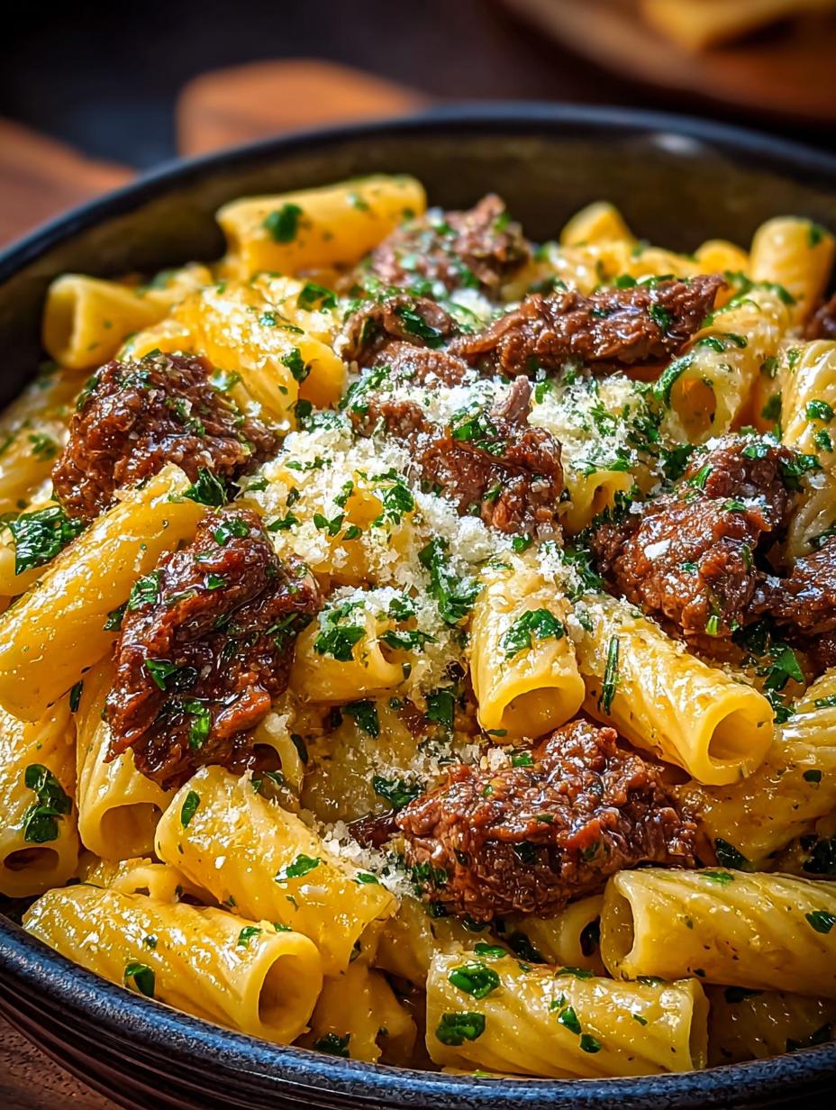 Garlic Butter Beef Pasta
