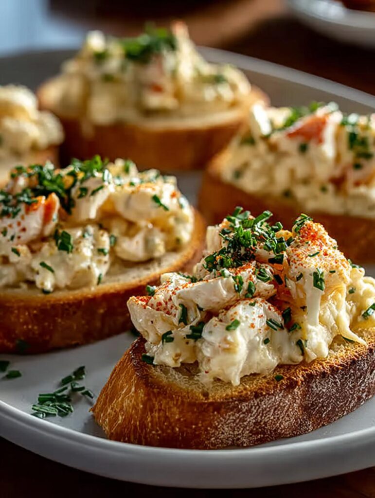 Garlic Butter Crab Toasts
