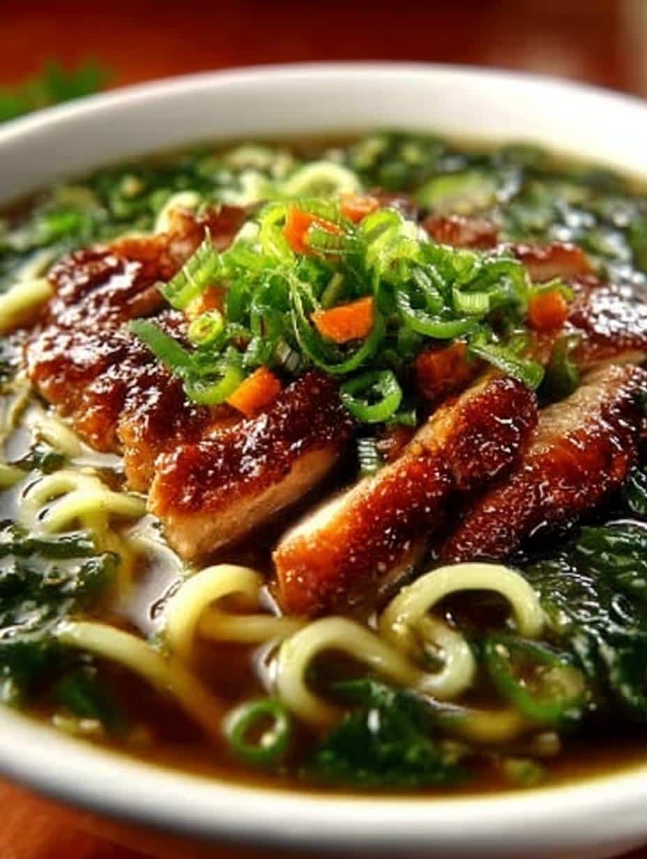 Ginger Scallion Chicken Noodle: 5 Steps to Comforting Bliss - Ginger Scallion Chicken Noodle - main visual representation