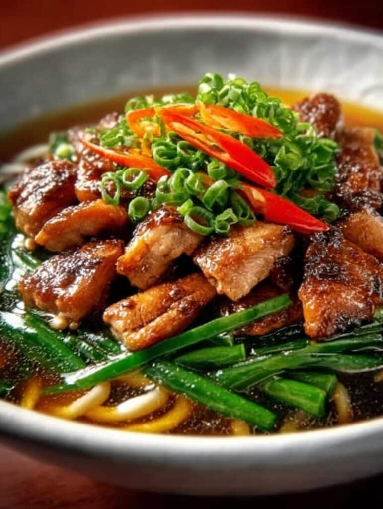 Ginger Scallion Chicken Noodle