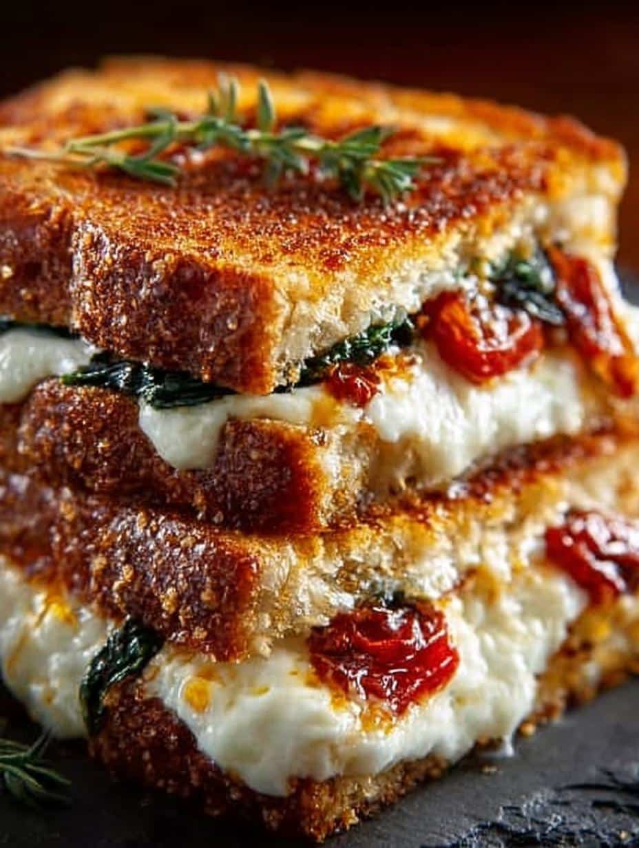 Delicious Grilled Cheese with Sun-Dried Tomatoes - Grilled Cheese with Sun - additional detail