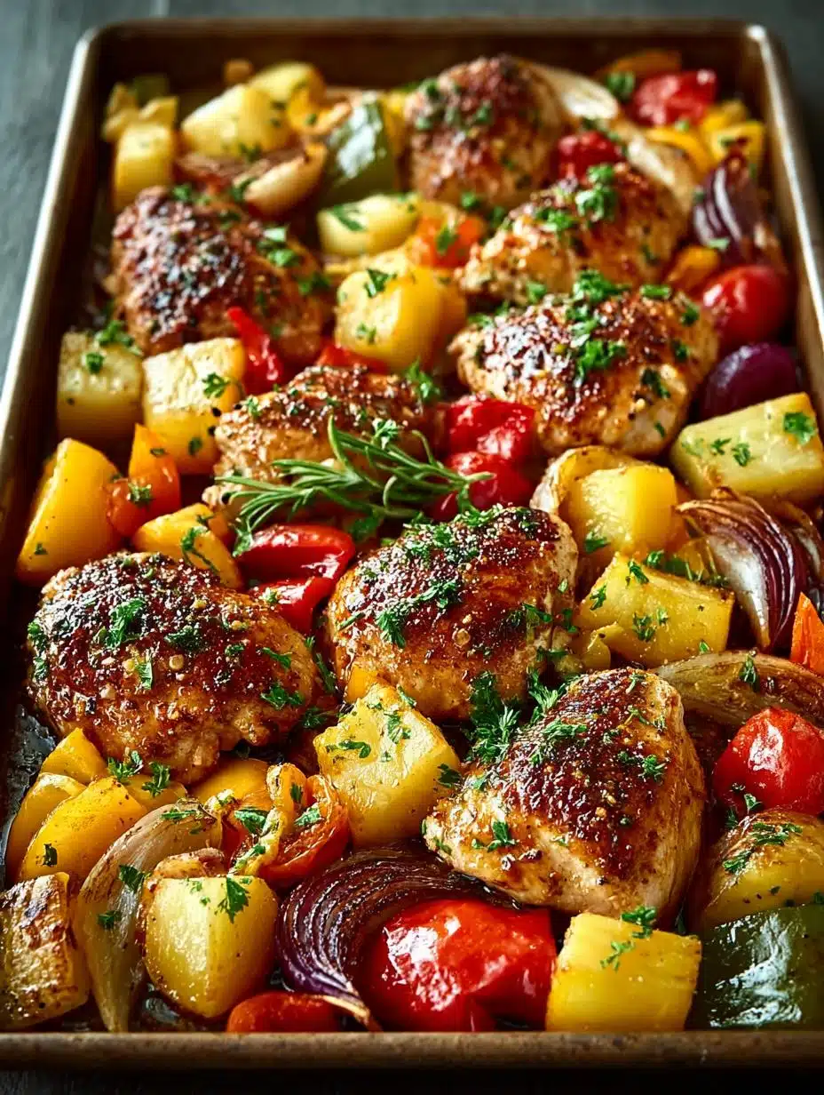 Hawaiian Chicken Sheet Pan: 5-Star Family Dinner - Hawaiian Chicken Sheet Pan - main visual representation