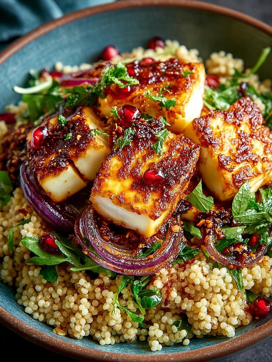 Hot Honey Halloumi Couscous