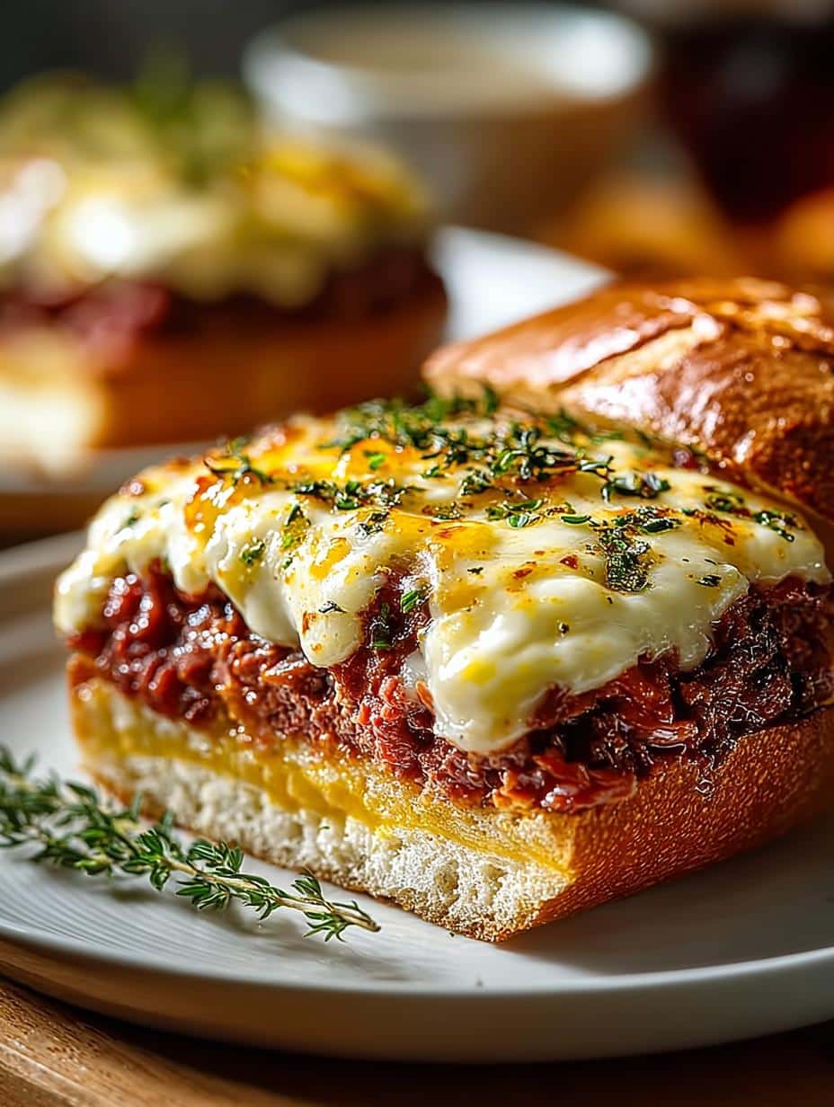Irresistible Baked Beef Italian Sub Sandwiches Recipe - Irresistible Baked Beef Italian - main visual representation