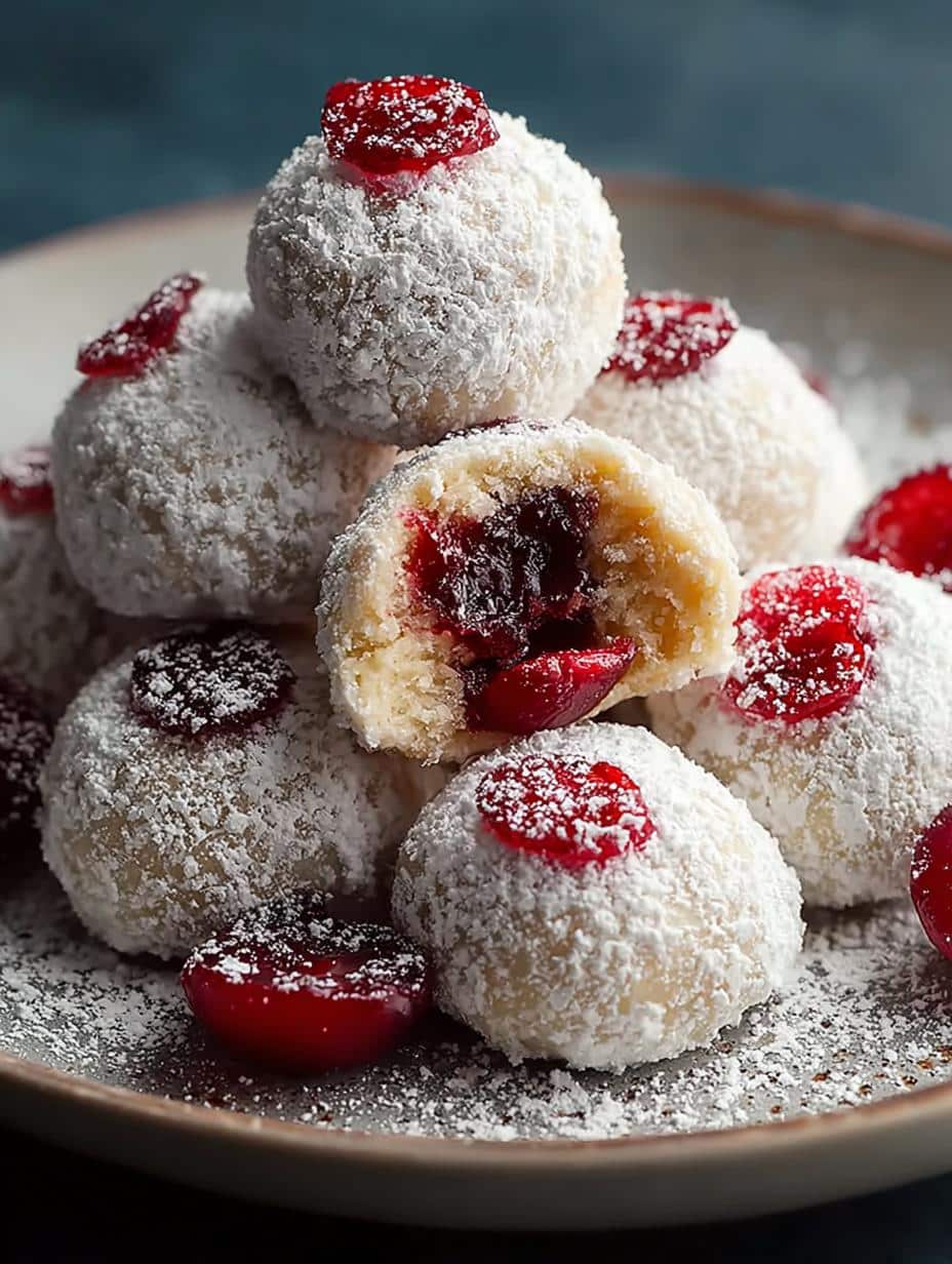 Irresistible Cherry Snowball Cookies That Melt in Your Mouth 2 Irresistible Cherry Snowball Cookies That Melt in Your Mouth - Irresistible Cherry Snowball Cookies - main visual representation
