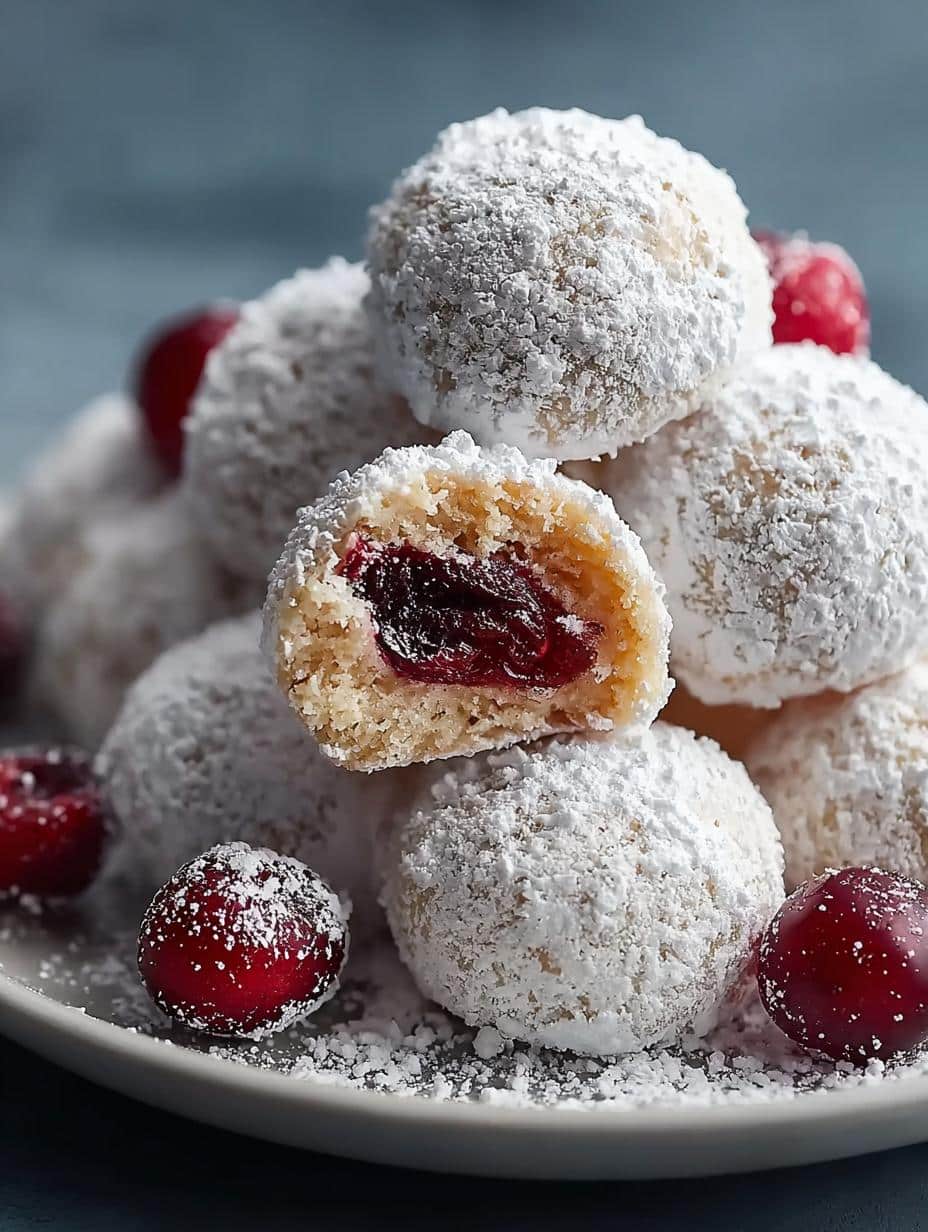 Irresistible Cherry Snowball Cookies That Melt in Your Mouth 3 Irresistible Cherry Snowball Cookies That Melt in Your Mouth - Irresistible Cherry Snowball Cookies - additional detail