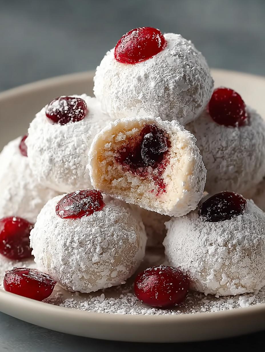 Irresistible Cherry Snowball Cookies That Melt in Your Mouth 1 Irresistible Cherry Snowball Cookies