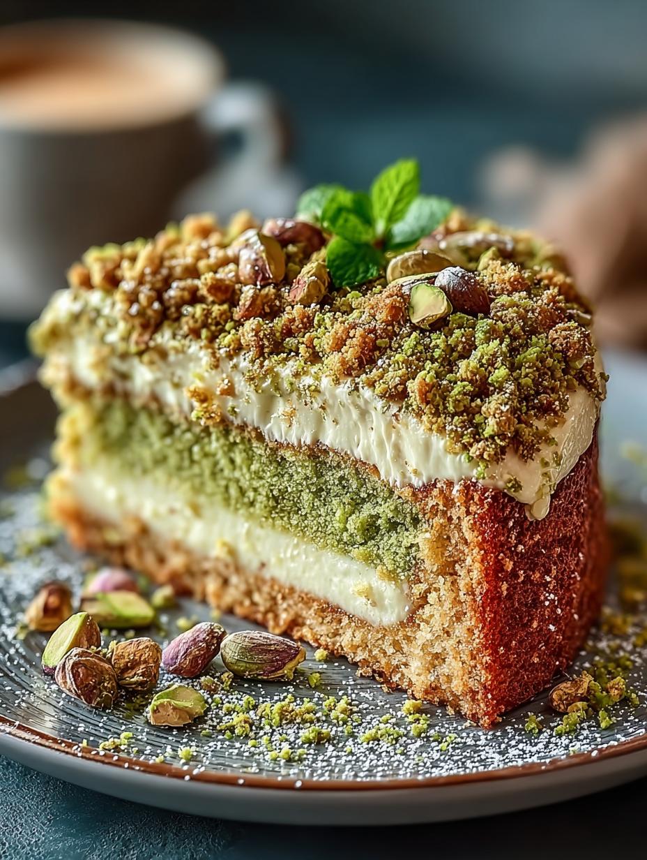 Italian Pistachio Crumb Cake