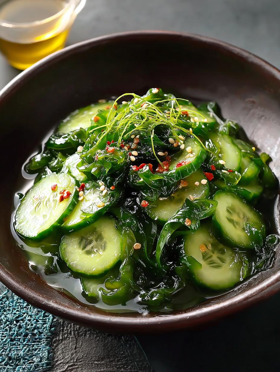 Zesty Japanese Cucumber Seaweed Salad for Refreshing Bites - Japanese Cucumber Seaweed Salad - additional detail