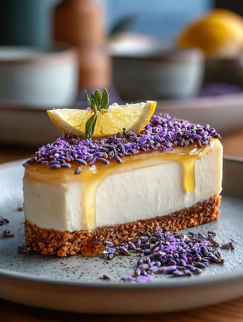 Ultimate Lemon Lavender Cheesecake for a Sweet Delight 2 Ultimate Lemon Lavender Cheesecake for a Sweet Delight - Lemon Lavender Cheesecake - main visual representation