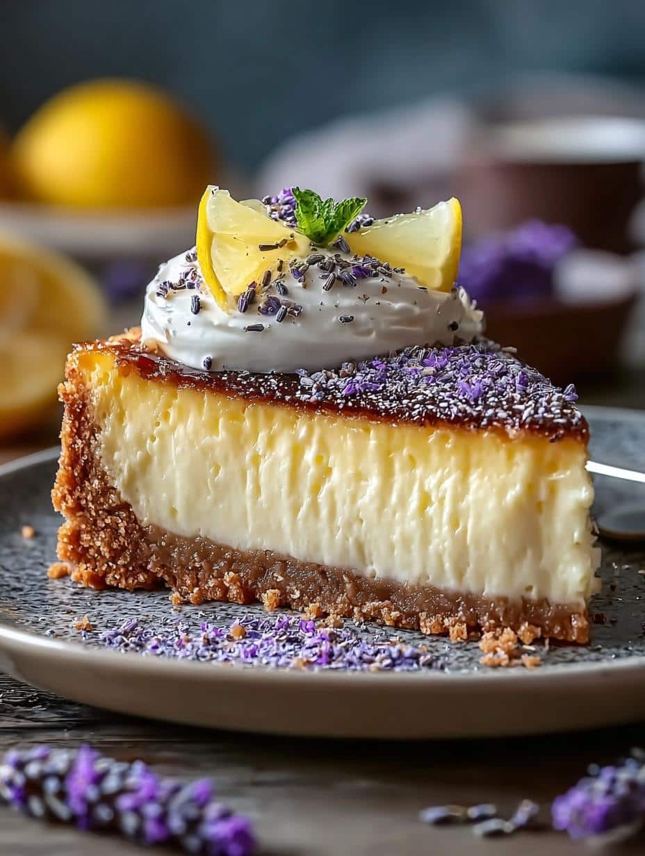 Ultimate Lemon Lavender Cheesecake for a Sweet Delight 1 Lemon Lavender Cheesecake