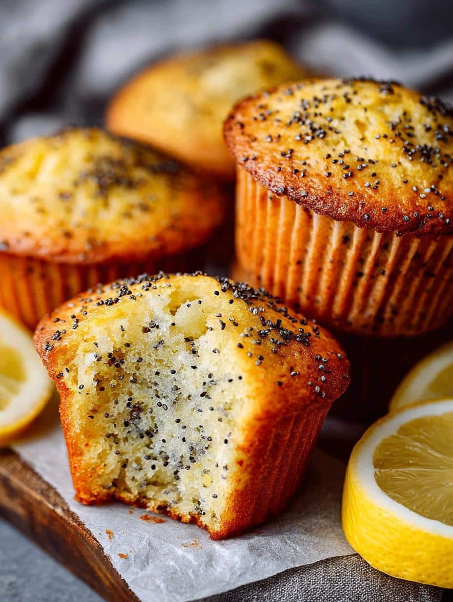 Lemon Poppy Seed Muffins: 12 Irresistibly Moist Delights - Lemon Poppy Seed Muffins - additional detail