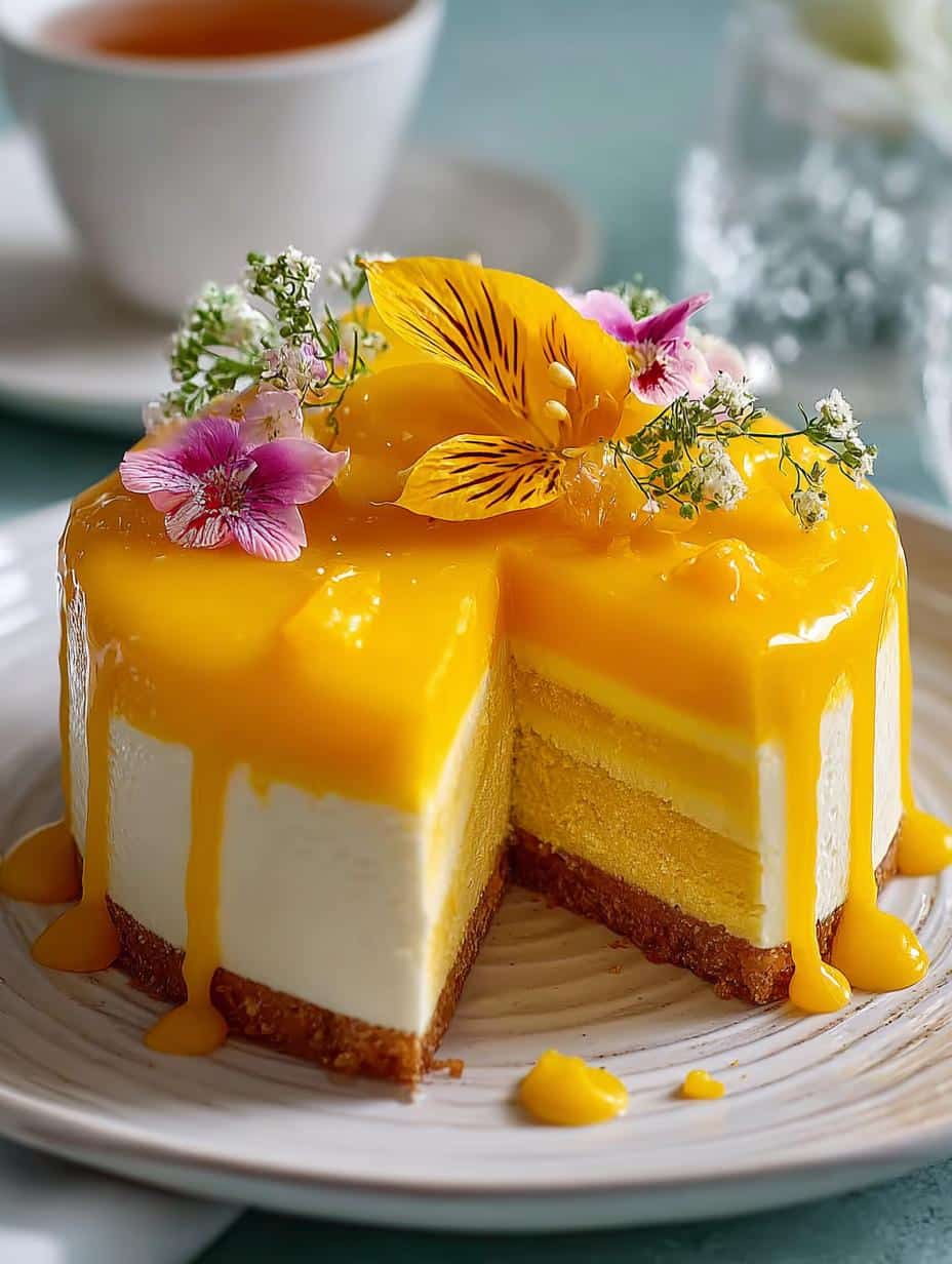 Irresistible Mango Mousse Cake for Summer Delights - Mango Mousse Cake - main visual representation