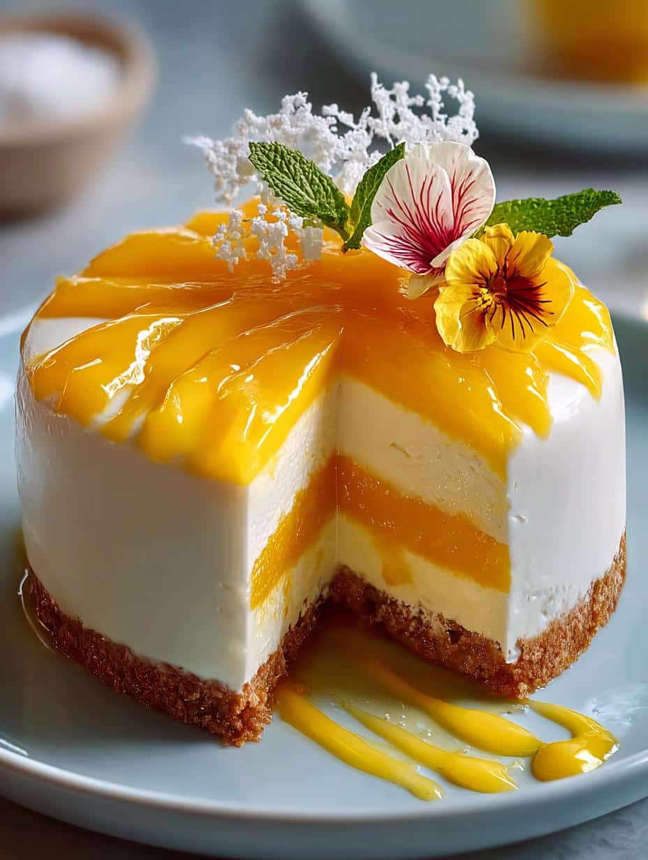 Irresistible Mango Mousse Cake for Summer Delights - Mango Mousse Cake - additional detail