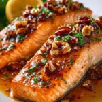 Maple Pecan Glazed Salmon