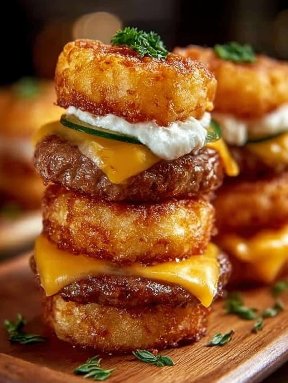 Mini Tater Tot Cheeseburgers: 12 Flavorful Bites 4 Mini Tater Tot Cheeseburgers: 12 Flavorful Bites - Mini Tater Tot Cheeseburgers - additional detail