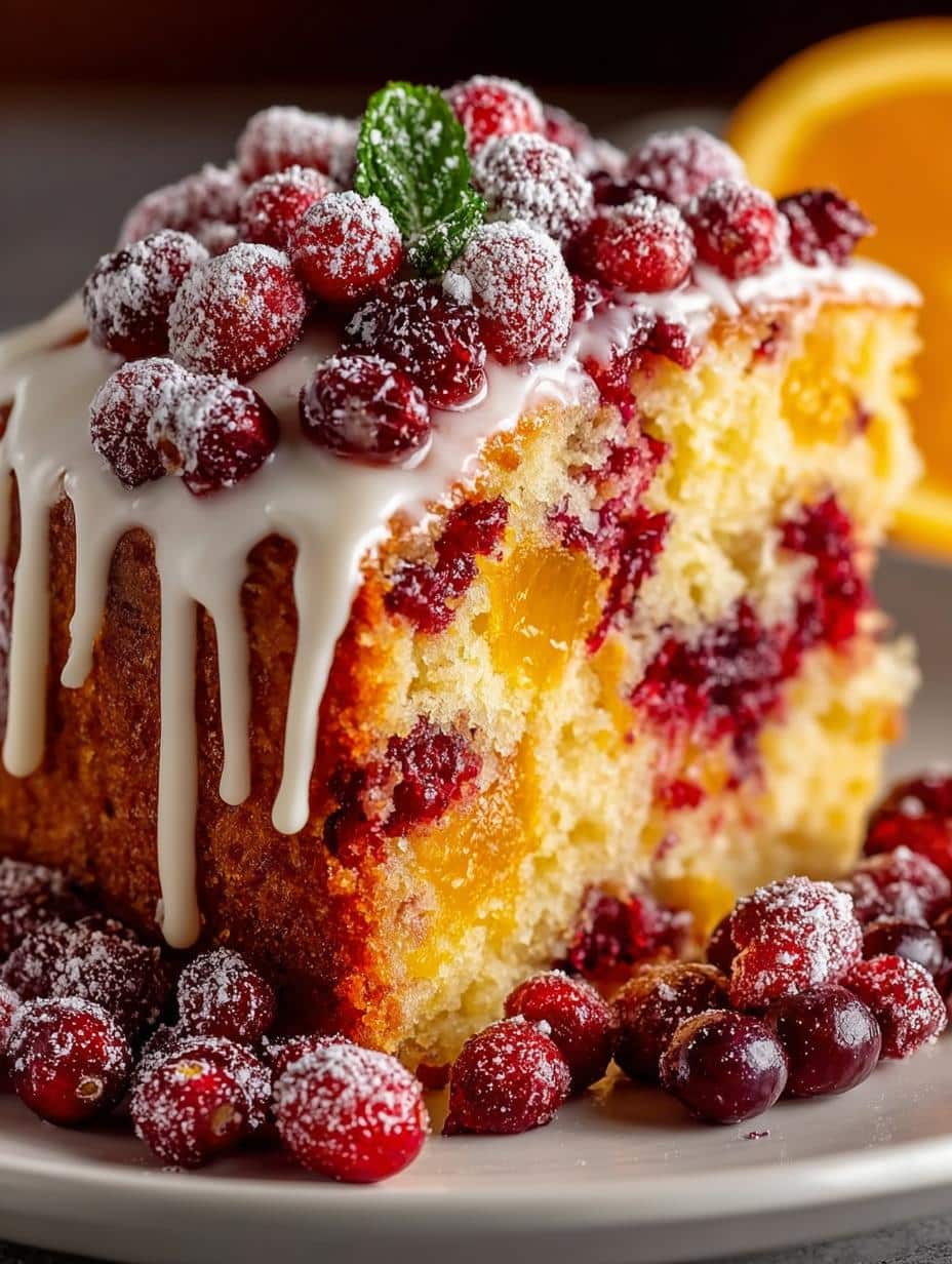 Moist Cranberry Orange Cake