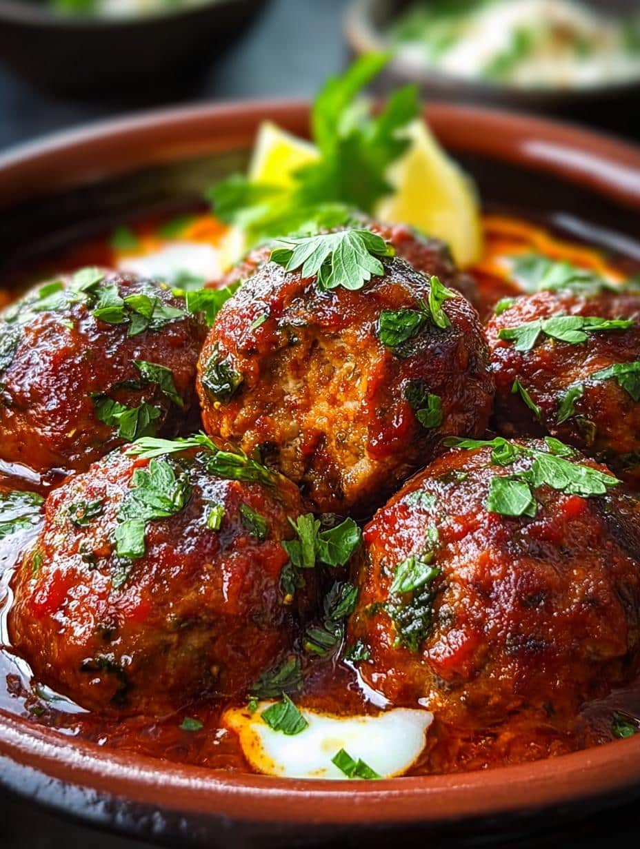 Mouthwatering Moroccan Meatballs in Spiced Tomato Bliss - Moroccan Meatballs - additional detail