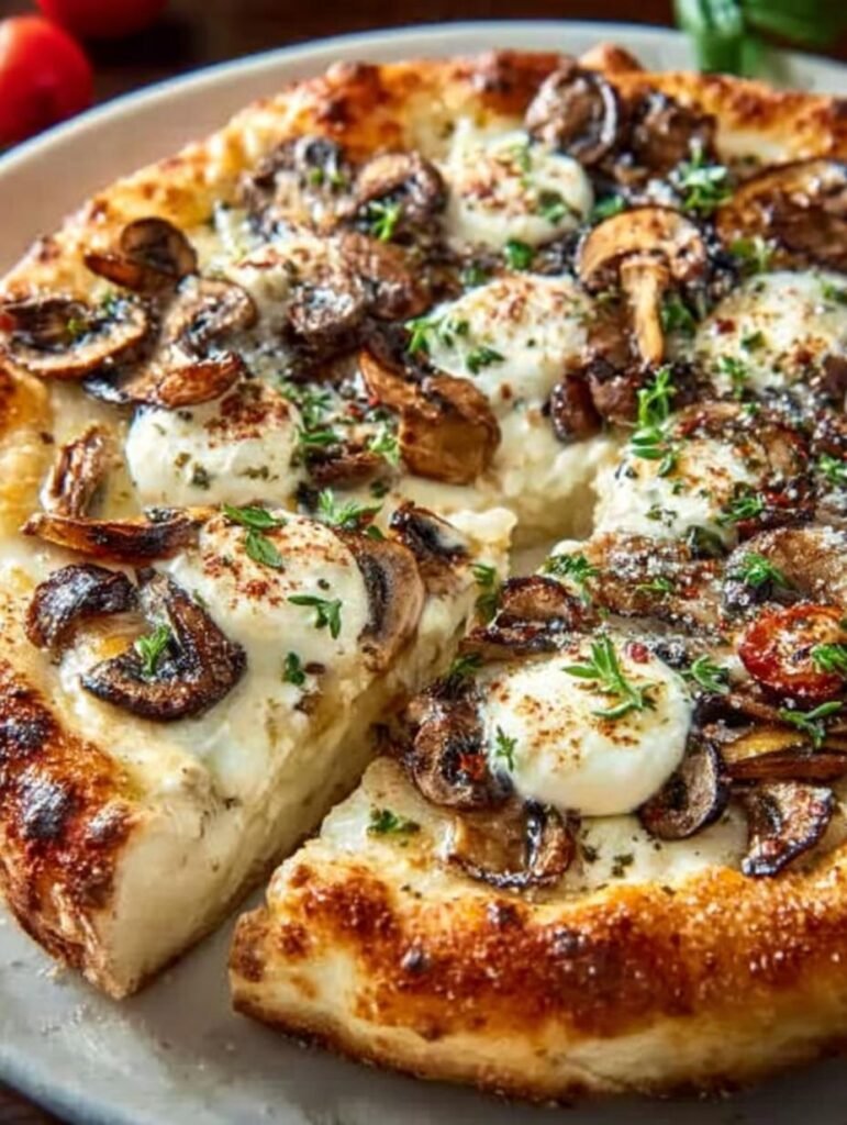 Mushroom Pizza with Fresh