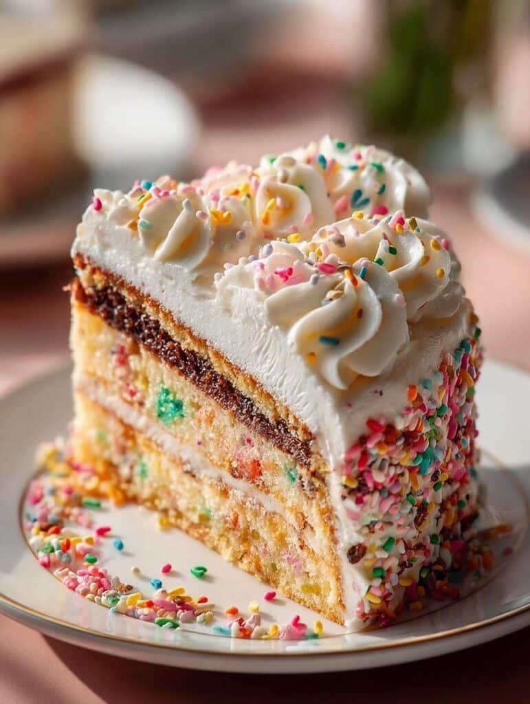 One Layer Sprinkle Cake
