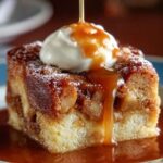 Peach Bread Pudding with