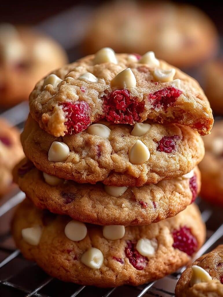 Raspberry White Chocolate Cookies