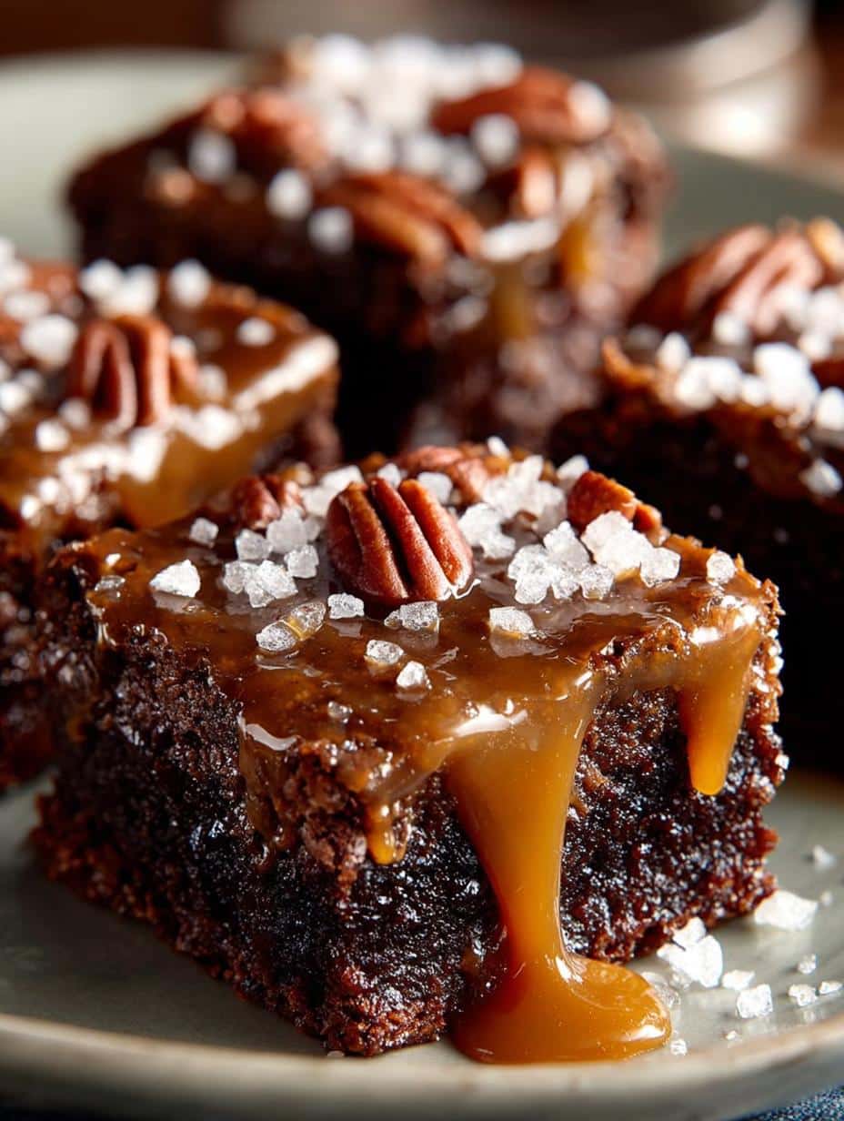 Salted Caramel Turtle Brownies: 5 Decadent Layers - Salted Caramel Turtle Brownies - main visual representation