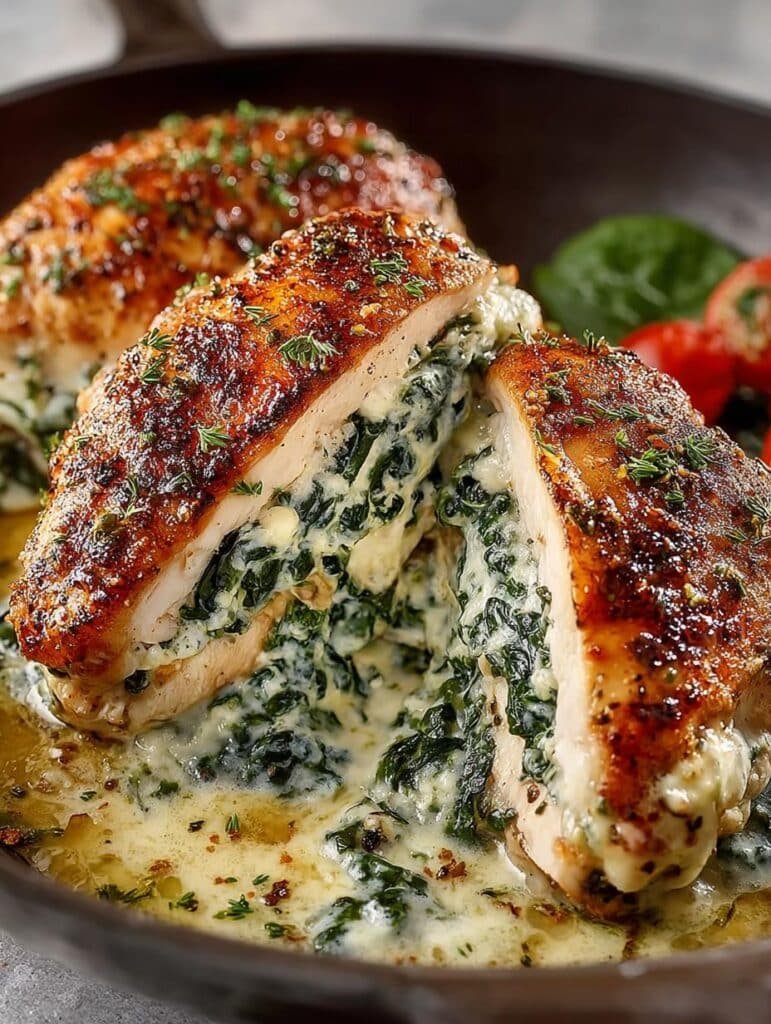 Spinach Artichoke Stuffed Chicken