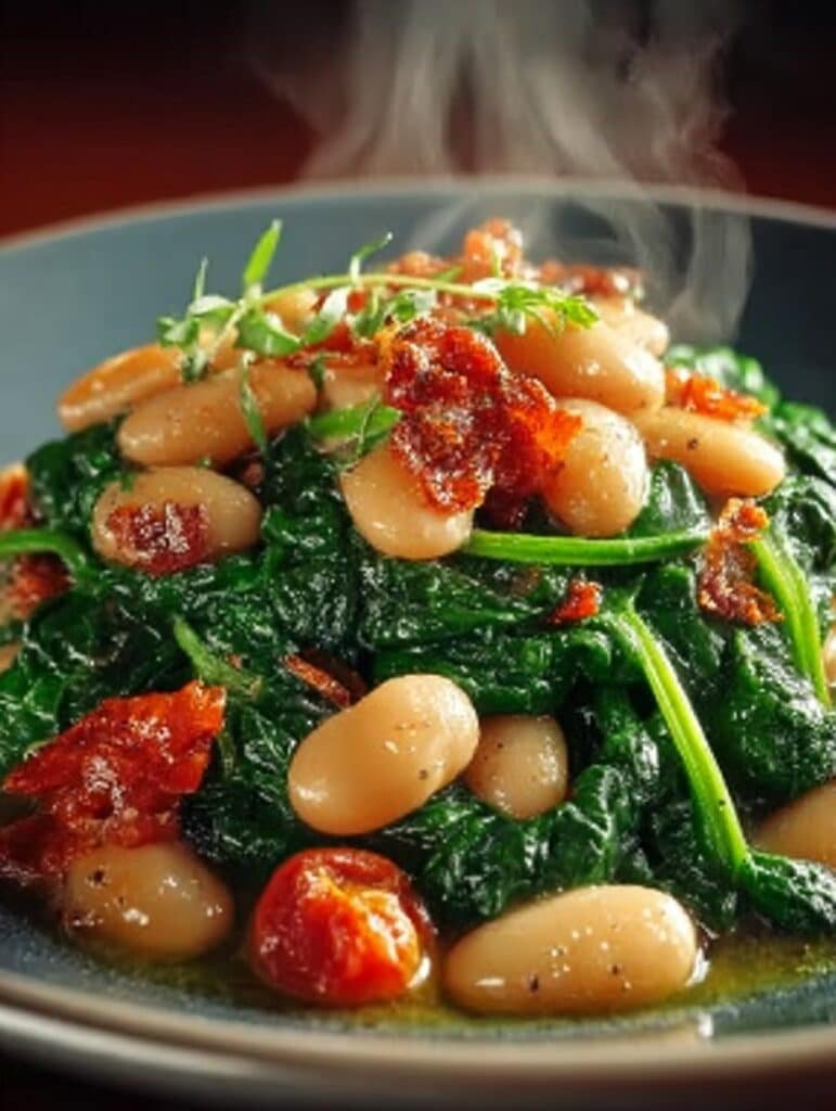 Spinach White Beans Power