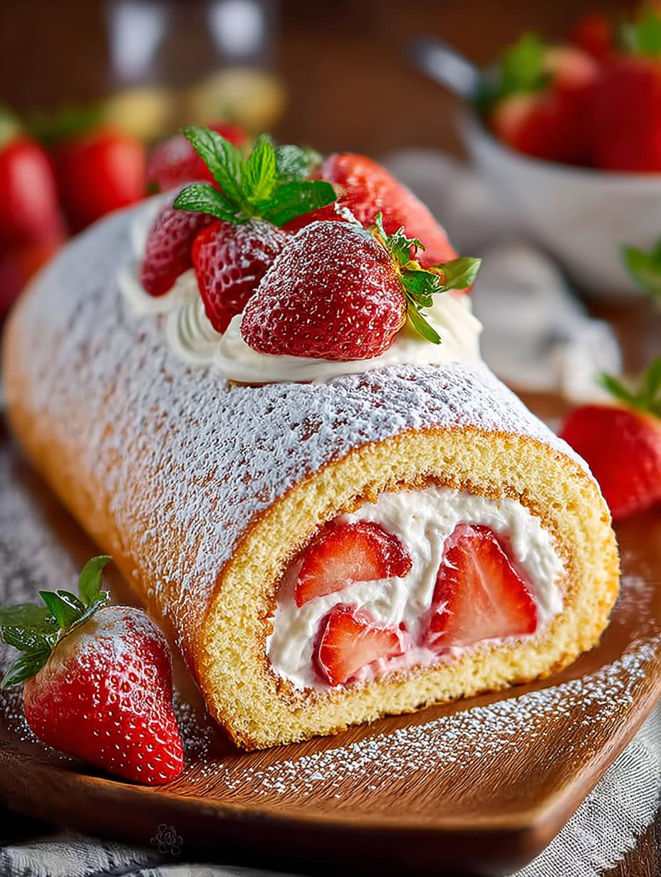 Irresistible Strawberry Swiss Roll Cake Recipe for All - Strawberry Swiss Roll Cake - additional detail