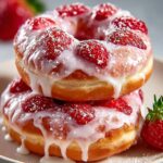 Valentines Day Strawberry Donuts