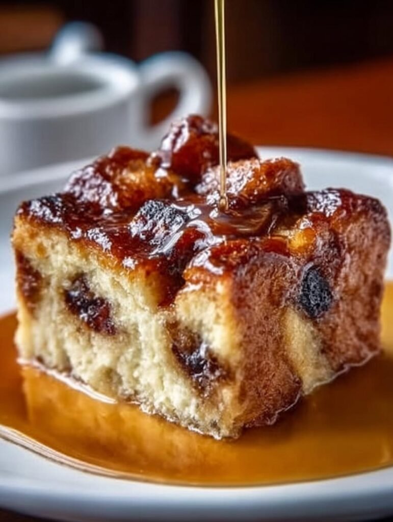 Warm Caramel Bread Pudding