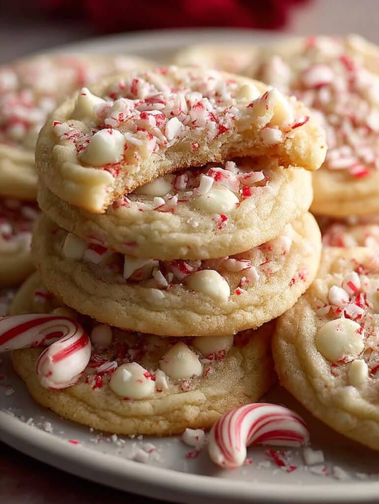 White Chocolate Peppermint Cookies