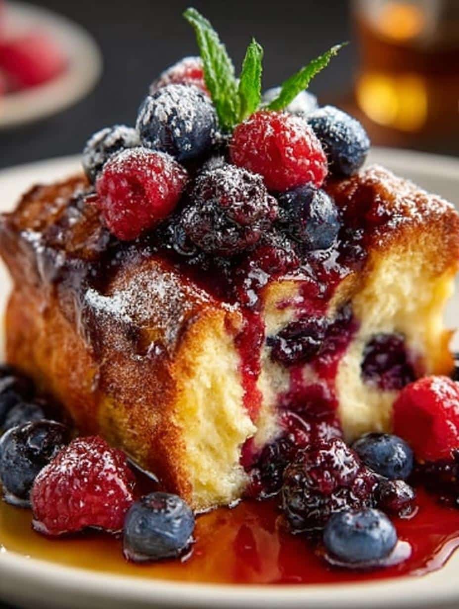 Wild Berry Bread Pudding