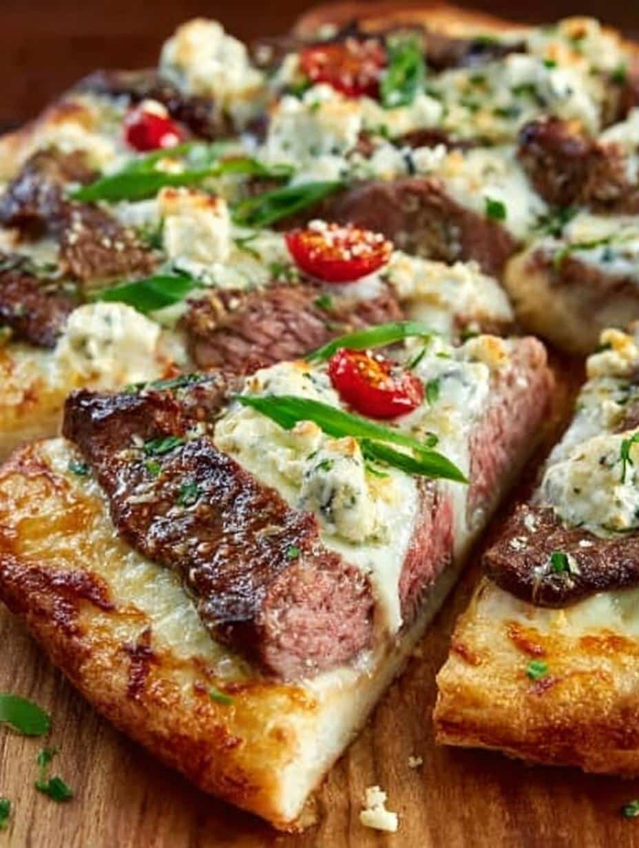 Blue Cheese Steak Pizza: 7 Irresistible Flavor Combinations - Blue Cheese Steak Pizza - main visual representation