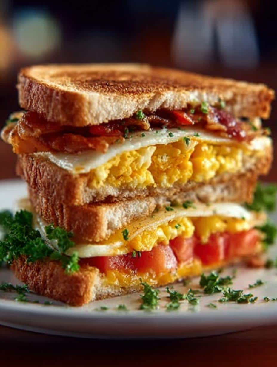 Breakfast Club Sandwich: 7 Irresistible Layers of Flavor 2 Breakfast Club Sandwich: 7 Irresistible Layers of Flavor - Breakfast Club Sandwich - main visual representation