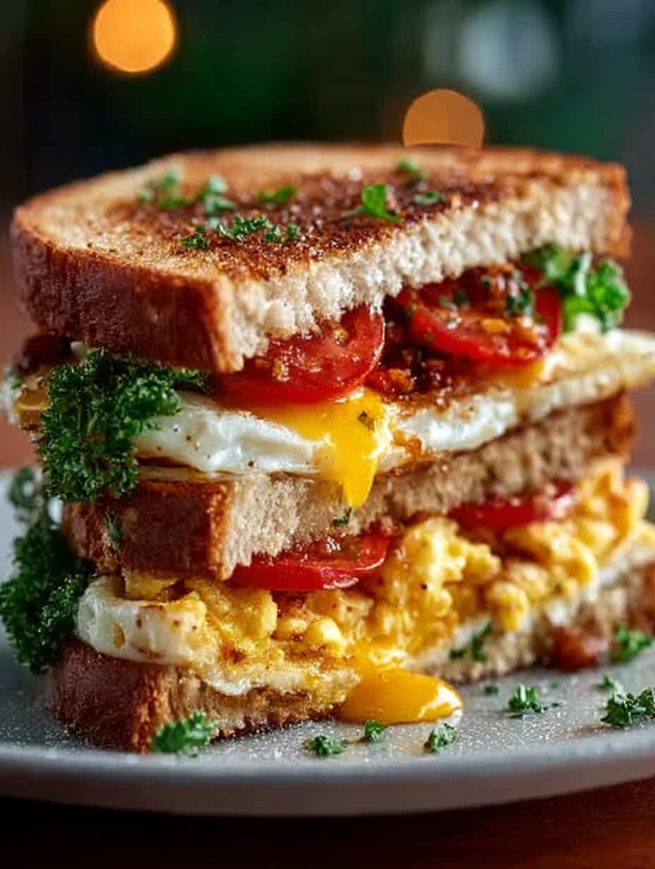 Breakfast Club Sandwich: 7 Irresistible Layers of Flavor 3 Breakfast Club Sandwich: 7 Irresistible Layers of Flavor - Breakfast Club Sandwich - additional detail