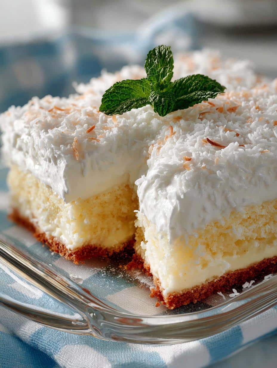 Delightful Coconut Cloud Cake to Savor Every Bite - Coconut Cloud Cake - main visual representation