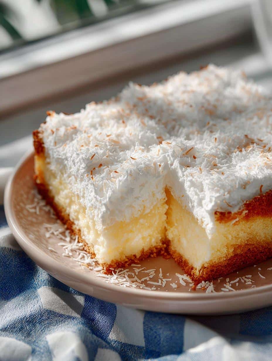 Delightful Coconut Cloud Cake to Savor Every Bite - Coconut Cloud Cake - additional detail