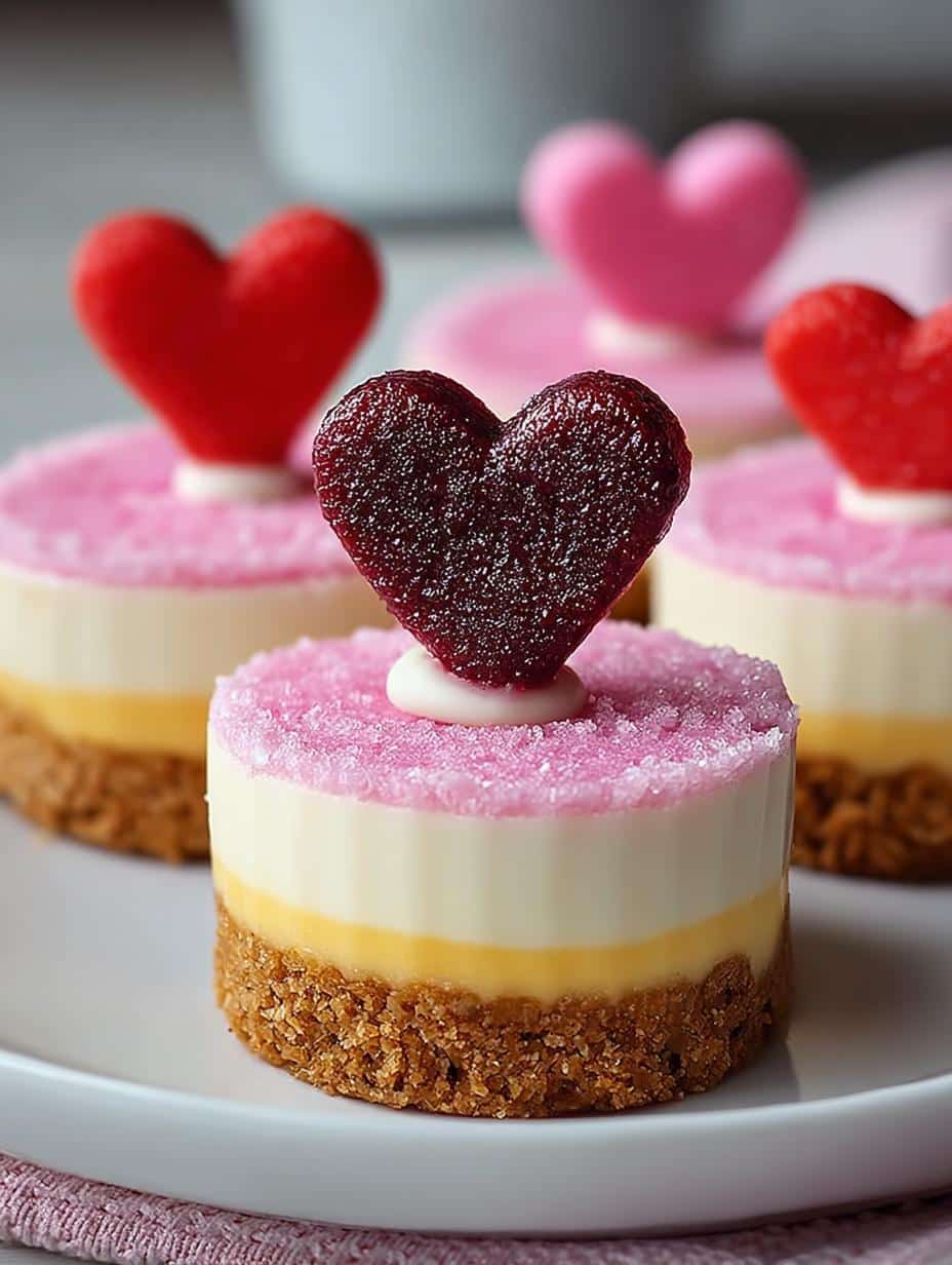 Conversation Heart Mini Cheesecakes: Sweet Treats for Love - Conversation Heart Mini Cheesecakes - main visual representation