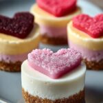 Conversation Heart Mini Cheesecakes