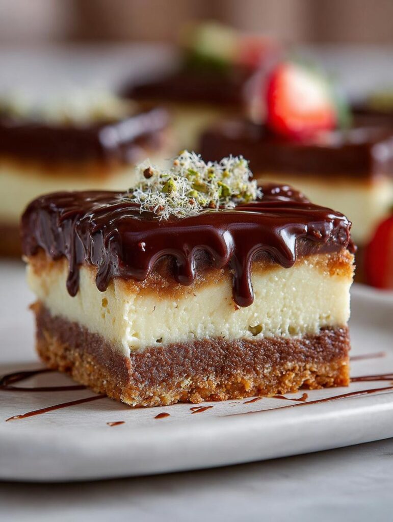 Dubai Chocolate Cheesecake Bars